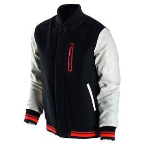 Chaqueta Bomber de béisbol Varsity Letterman para hombre, hecha de mangas de cuero y cuerpo de lana, chaqueta Varsity - Product Image 2