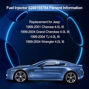 Injecteur de carburant 0280155784 Compatible pour Cherokee 1999-2004 4.0 Injecteurs de carburant à 4 trous 12559036 16974 46699 4669938AB38 - Product Image 4