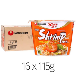 บะหมี่กึ่งสำเร็จรูป นงชิม บิ๊กโบวล์ รสกุ้งเผ็ด 6 ซอง - Product Image 2