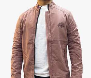 แจ็คเก็ตบiker ผู้ชายสไตล์วินเทจลำลอง แบรนด์ Bearfit สำหรับฤดูใบไม้ร่วง ผลิตจากผ้าฝ้าย 100% ทรงเข้ารูป เป็นมิตรกับสิ่งแวดล้อม กันลม ระบายอากาศได้ดี มีซิป บริการ OEM - Product Image 3