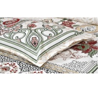 Parure de lit Sanganeri faite à la main, imprimée, en gros, pour la décoration intérieure, en tissu de coton, taille King, qualité indienne, sergé tissé, 3 pièces, pour mariage