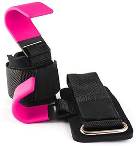 Venta al por mayor 2024 Heavy-Duty Gym Training Weightlifting Hooks-Straps Venta caliente OEM Power-Lifting Ganchos de goma para Fitness - Product Image 5