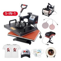 Kit complet de presse à chaud 5 en 1 avec presse à chaud 38x38cm, imprimante L8058, imprimante à sublimation 6 couleurs, encre, papier, ruban adhésif