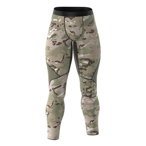 Pantalons de compression de sport pour hommes Leggings de fitness Séchage rapide Collants de sport Fermeture élastique Impression par sublimation camouflage Collants de course - Product Image 1