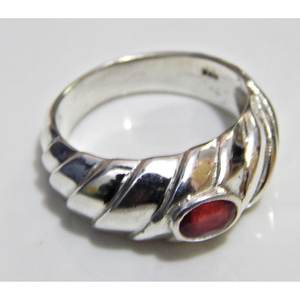 แหวนพลอยทับทิมธรรมชาติเงิน925K ทำด้วยมือแหวนแต่งงานของขวัญสำหรับ Her-R0331-GS - Product Image 2