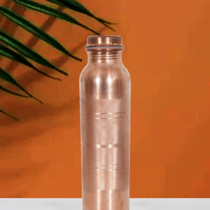 Botella de agua de cobre puro Botella de cobre de 34 oz Agua con tapa Botella de agua de cobre Ayurvédico - Product Image 1