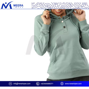 Classic Women's <b>Zip</b>-<b>Up</b> <b>Hoodie</b> with Durable Cotton Blend, Embroidered Logo and Ribbed Hem for Timeless Style and Everyday Comfort - Product Image 4