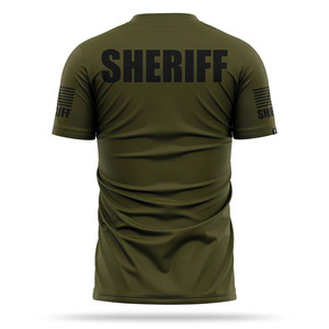 SHERIFF Camiseta de rendimiento transpirable para hombre Camisetas de poliéster Spandex de buena calidad Camisetas de entrenamiento deportivo para hombre - Product Image 2