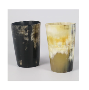 แก้วไวน์สีขาวทำจากเขาวัวธรรมชาติและเขาควายสำหรับงานปาร์ตี้วัสดุพลาสติกโลหะตามสั่ง - Product Image 3