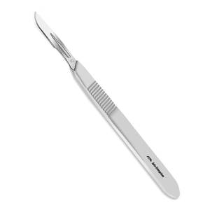 Manual <b>Scalpel</b> Sterile Blades #10 Foil Wrapped with Stainless Steel <b>Knife</b> Handle Cutting Tool for Biology Lab Anatomy - Product Image 2