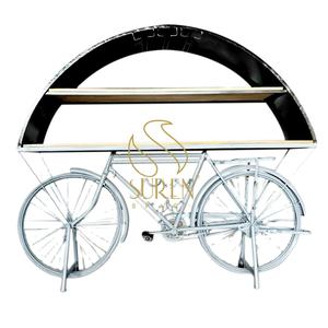 Unidad de exhibición de almacenamiento de Metal hecha a mano de diseñador indio de estilo antiguo para hoteles y resorts para sala de estar estilo bicicleta metalistería - Product Image 2
