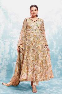 ชุดคลุม Anarkali จากดีไซเนอร์ชุดปาร์ตี้งานแต่งงานสไตล์ปากีสถานจากปากีสถาน - Product Image 4