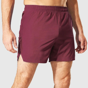 Men's Solid Color Quick Dry Running <b>Shorts</b> With Pockets Elastic Waist Casual Style Maroon <b>Short</b> Length <b>Woven</b> Polyester - Product Image 5