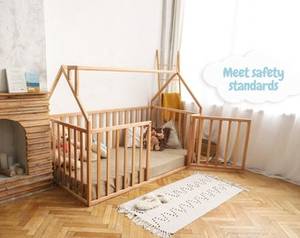 Montessori Style Modern Solid Wood <b>Toddler</b> Bed Frame for Kids' Bedroom Furniture with Adjustable Features - Product Image 4