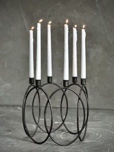 Candelabro de 9 brazos de Metal plateado, candelabro decorativo, centro de mesa de lujo para boda, evento, fiesta, Decoración de mesa para el hogar - Product Image 6