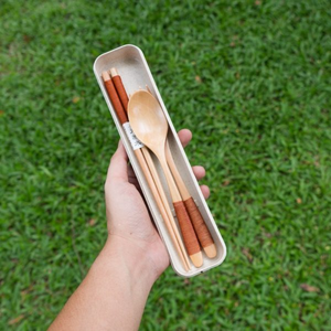 Juego de cubiertos de bambú natural más vendido Cubiertos de viaje con caja Bolsa Hecho en Vietnam - Product Image 5