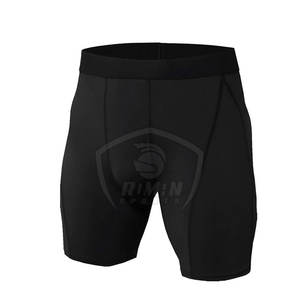 Men's Gym Fitness Compression <b>Shorts</b>-Solid Pattern OEM Service Customizable Size & Color Durable Spandex/Polyester Material - Product Image 1