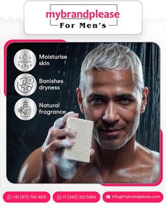 Produits de soin Savon original pour hommes aux propriétés hydratantes et nettoyantes OEM ODM Marque privée personnalisée - Product Image 3