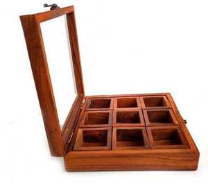 Meilleure vente conteneur d'épices en bois boîte personnalisée épices et stockage de pulsation boîte en bois décor de cuisine - Product Image 6