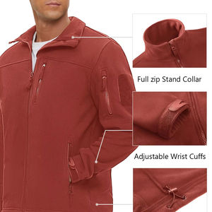 Logo Custom-Fit impreso Hombres chaqueta táctica de lana Senderismo snowboard trekking bordado Streetwear Chaqueta al aire libre Cremallera - Product Image 1