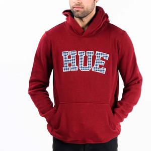 Pull à capuche décontracté pour hommes pour l'automne et l'hiver Sweat à capuche thermique en coton marron chauffant à cordon de serrage en vente Motif solide - Product Image 1