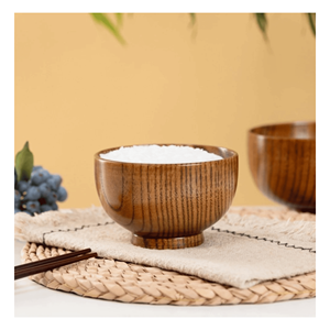 Bol en bois, bol en bois massif artisanal pour servir le riz et la soupe, vaisselle de cuisine à domicile, fabriqué au Vietnam - Product Image 1