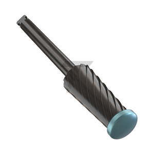 Cono de remolino con fresa de cabeza de punta de círculo plano, hecho de acero inoxidable, tipo de vástago: vástago tipo pestillo (RA), forma de cabeza: Cono de remolino Wit - Product Image 2