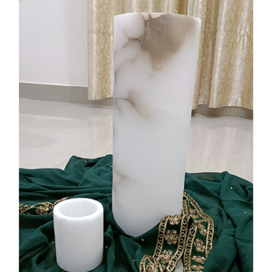 Soporte de vela de alabastro natural personalizado Temporada festiva Pedidos a granel Bienvenido Material de piedra de bajo precio para Navidad - Product Image 5