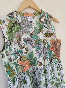 Robes en coton imprimées à la main avec motifs forestiers indiens pour femmes, en tissu naturel confortable, pour la vente au détail et la vente en gros de mode - Product Image 4
