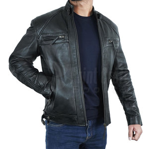 Latest Design Professional Made <b>Men</b> Leather Winter Jacket Pakistan Manufacture <b>Men</b> Leather Jacket - Product Image 4