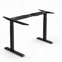 Escritorio Eléctrico de Doble Motor Oculto de 2 Etapas con Montaje Estándar en Forma de L y Viga Recta para Espacio de Trabajo Ampliado y Ángulos Múltiples en Oficina