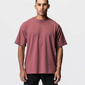 T-shirt uni coupe ajustée à prix abordable respirant T-shirts pour hommes à épaules tombantes antibactériennes les plus populaires - Product Image 1