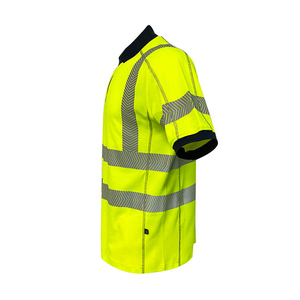 Personnalisé Hommes Haute Visibilité Réfléchissant pour Polo Manches Courtes Maillot Solide Haute Visibilité Sécurité Vêtements de Travail Uniforme Brodé - Product Image 3