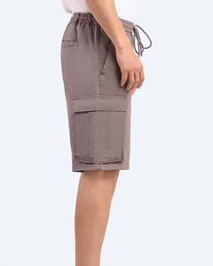 Pantalones cortos de verano informales lisos de poliéster/algodón para hombre, cintura elástica, cordón, deportes, correr con bolsillos, novedad - Product Image 2