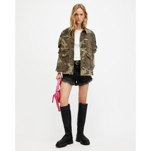 Venta al por mayor de chaquetas de mezclilla bordadas personalizadas para las mujeres de peso pesado con relleno de algodón teñido a las especificaciones del fabricante - Product Image 4