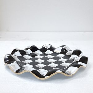 Aluminium Métal Forme Unique Plaqué Argent Plateau de Service Style Fantaisie Luxe Fait Main Vente à Chaud Excellente Qualité - Product Image 4