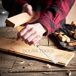 Nouvel Arrivage Offre Spéciale Outils de sculpture sur bois et copeaux, Ensemble de 6 pièces avec embouts en acier inoxydable et manche en bois Chanar, En vente - Product Image 5