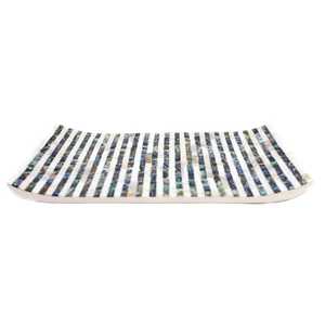 Handmade Natural Mother of Pearl Modern Floral Serving Tray Sustainable and Good Looking for Home Decor - Product Image 1