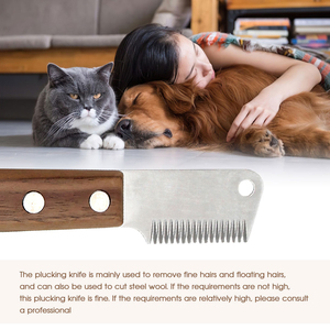 Couteau de toilettage de toilettage de chien de compagnie en acier inoxydable de haute qualité en gros - Product Image 2