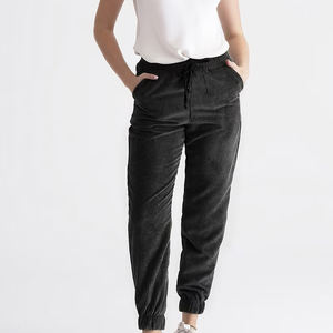 Los mejores pantalones de chándal de Venta caliente para mujer 100% algodón ligero Yoga Fitness Wear con bolsillos cierre de cordón OEM - Product Image 1