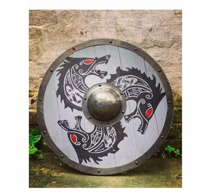 Bouclier rond d'armure de Viking médiévale de vente élevée bouclier viking entièrement fonctionnel durable pour le bouclier de bataille pour l'utilisation de décor à la maison - Product Image 6