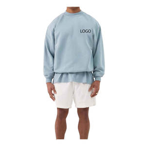 Ropa de calle básica de algodón mezclado al por mayor sudadera de algodón hombres cuello redondo moda Otoño Invierno entrenamiento gimnasio moda Top - Product Image 2