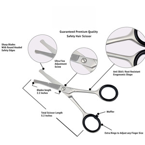 Ciseaux de beauté pour le soin de la peau en acier inoxydable de la meilleure qualité, très demandés, mini ciseaux professionnels pour les cheveux, les oreilles, les sourcils, unisexe - Product Image 3