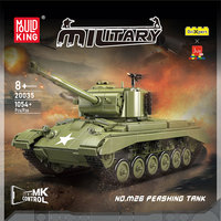 Mould King 20034/20035 Askeri Pershing Tankı Yapım Blokları Oyuncakları, APP Uzaktan Kumandalı Savaş Tankı Tuğlaları Çocuklar İçin