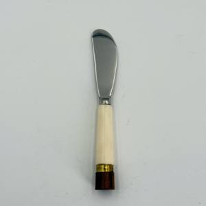Wholesale Curved Butter Knife with Resin and Wood Handle Flatware Knife Mini butter Knife <b>Used</b> for Home Hotel and Kitchen - Product Image 1