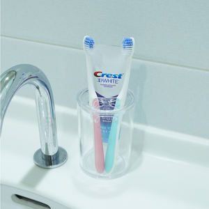 [Holar] Taiwan fait cercle incassable clair 3 fentes porte-brosse à dents en plastique dentifrice pour douche salle de bain - Product Image 5