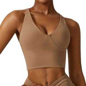 Mouvement des femmes sans couture Fit Yoga soutien-gorge ensemble haute résistance sous-vêtements de sport séchage rapide étanche antichoc course Fitness soutiens-gorge - Product Image 2