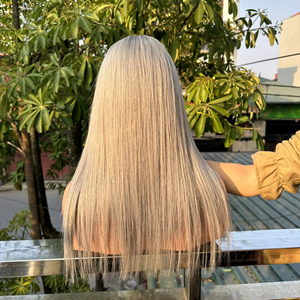 Top Grade Vietnamien Cheveux Humains Haute Couleur Os Droite HD Transparent Lace Front Perruque Pour Les Femmes - Product Image 1