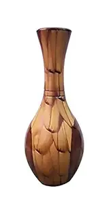 Vase à fleurs en bois pour table / pot pour décoration intérieure, idéal pour les fleurs artificielles dans le salon (taille - 10 pouces / 25,4 cm) - Product Image 4