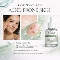 Sérum réparateur de l'acné et de la barrière cutanée avec acide salicylique et niacinamide pour resserrer les pores, infusé aux herbes, 30 ml liquide